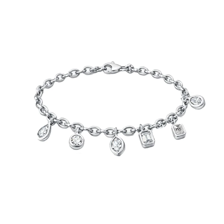 Multi Diamond Chain Bracelet - Image 10