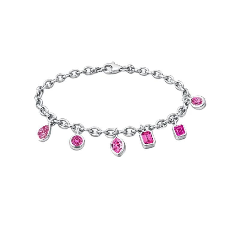 Multi Diamond Chain Bracelet - Image 12
