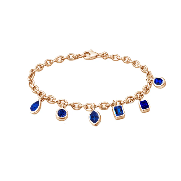 Multi Diamond Chain Bracelet - Image 6