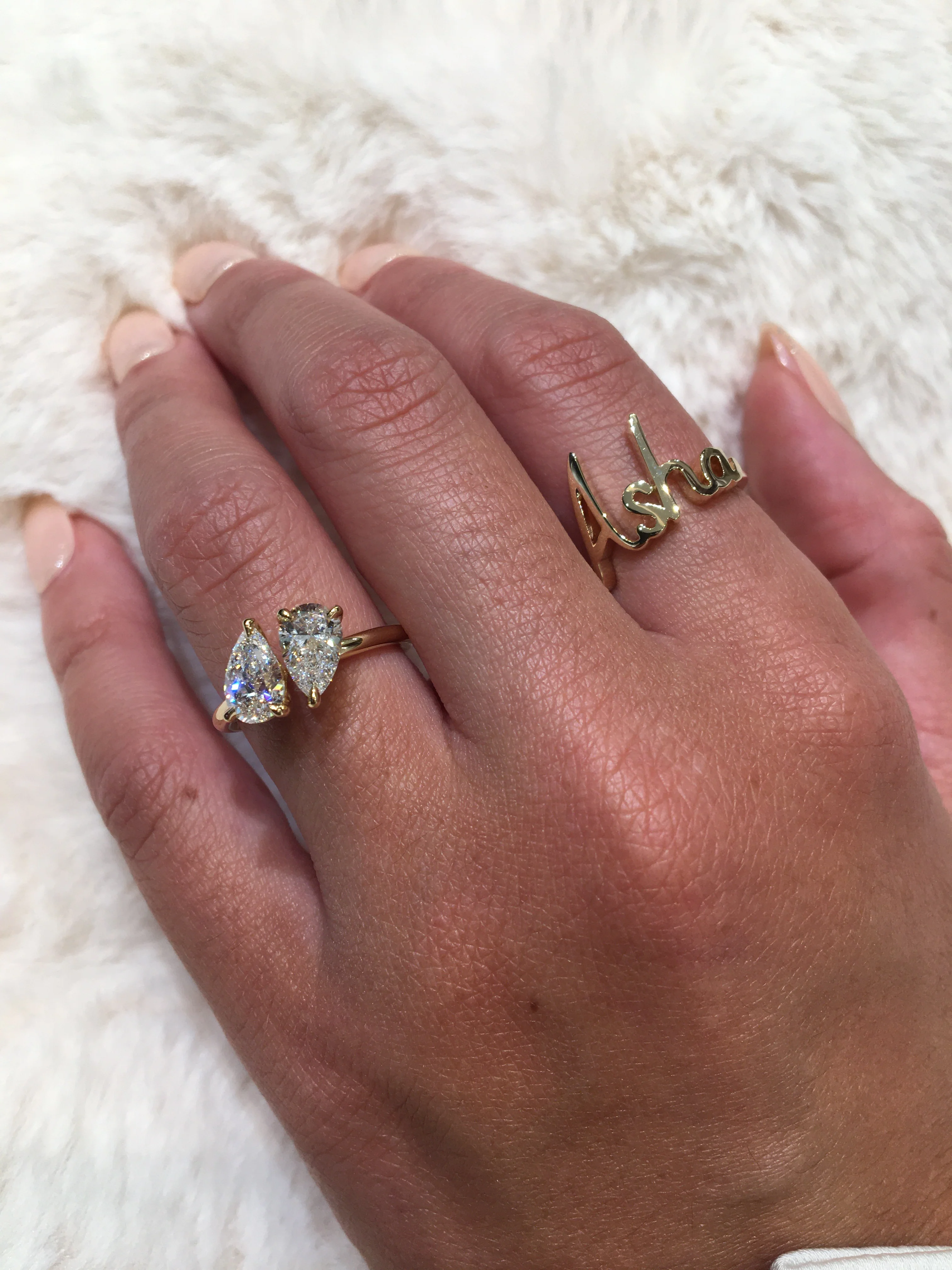 Nia Two Stone Engagement Ring - Image 4