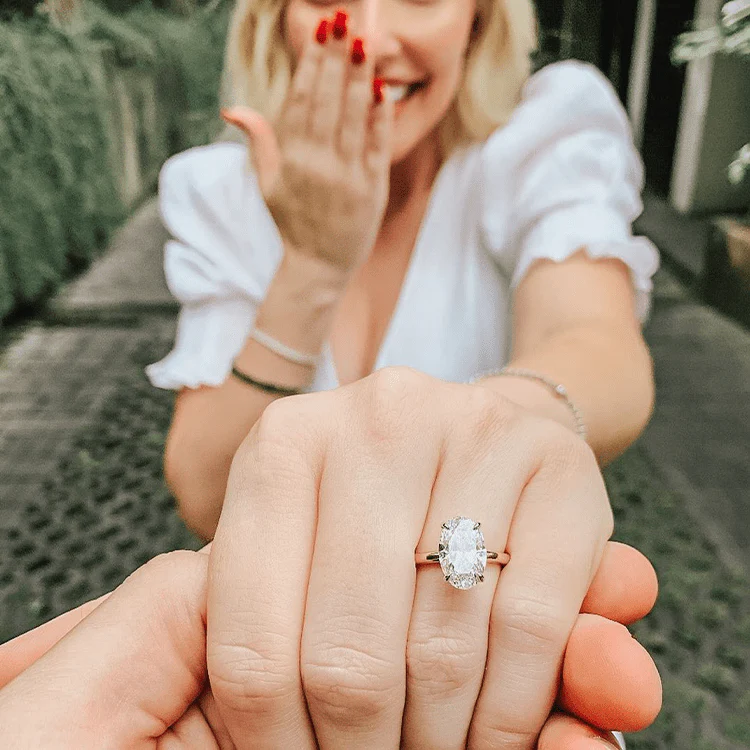 Oval Madison Lab Grown Engagement Ring - Image 4