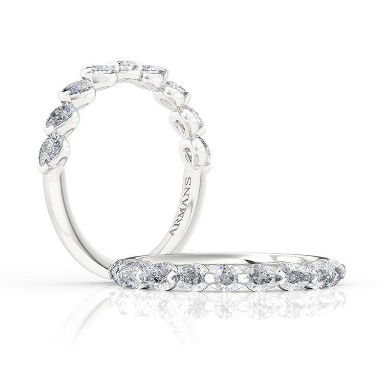 Pear Lab Grown Diamond Wedding Band - Image 3
