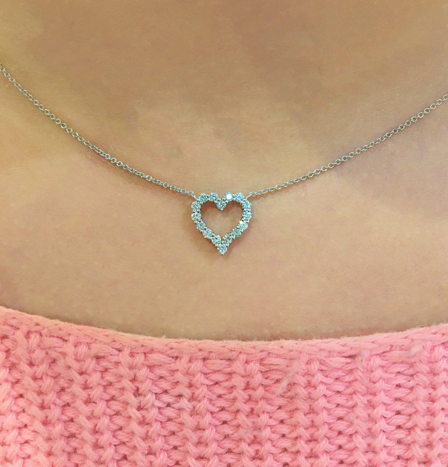 Petite Diamond Heart Pendant - Image 4