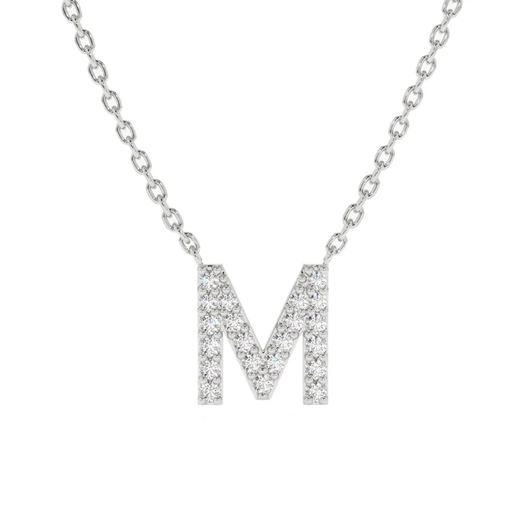 Petite Diamond Initial Letter Pendant - Image 2