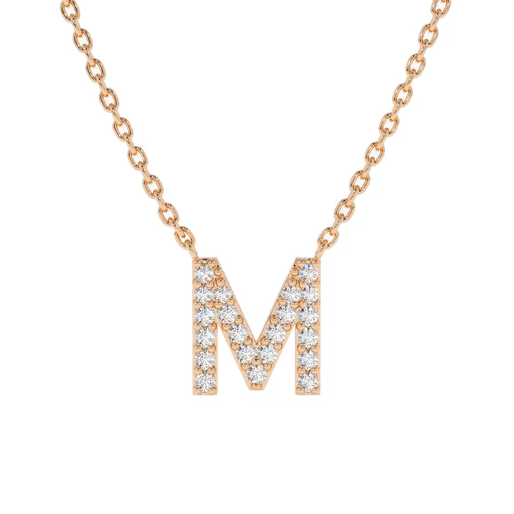 Petite Diamond Initial Letter Pendant - Image 3