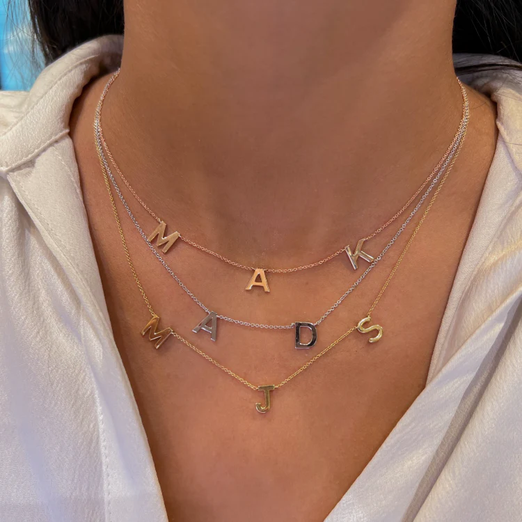 Petite Multi Initial Necklace - Image 10
