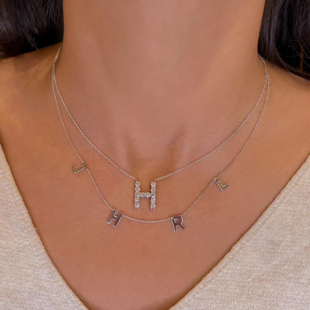 Petite Multi Initial Necklace - Image 9