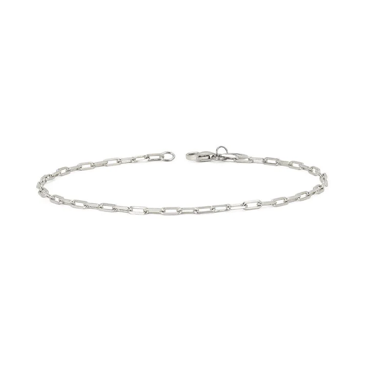 Petite Solid Gold Paper Clip Bracelet - Image 2