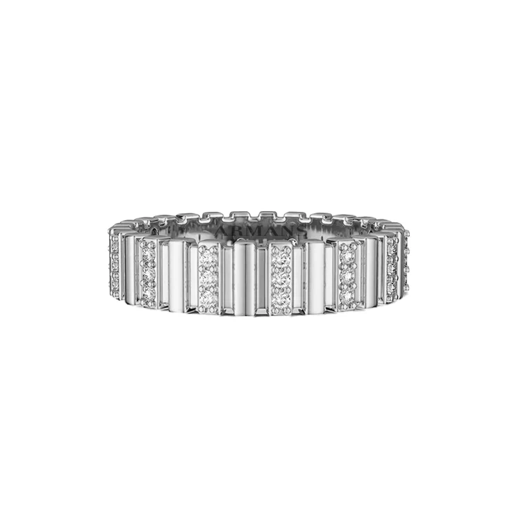 Phoebe Fluted Diamond Eternity Band - Image 2