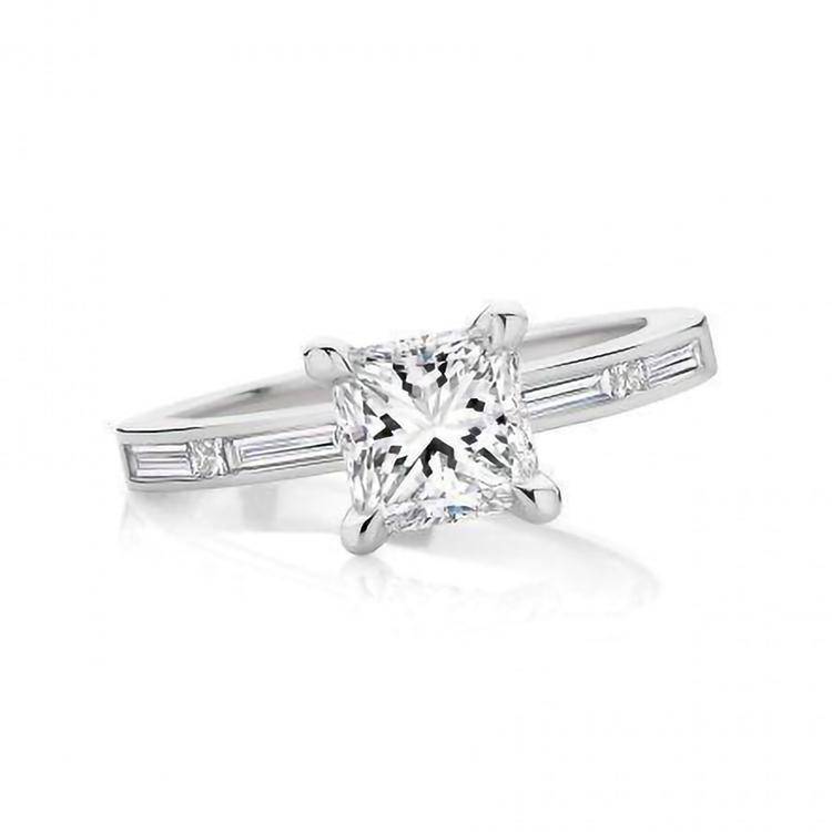 Princess Baguette Engagement Ring