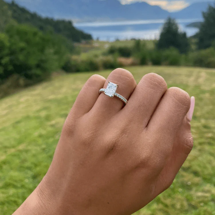 Radiant Allegra Lab Grown Engagement Ring - Image 5