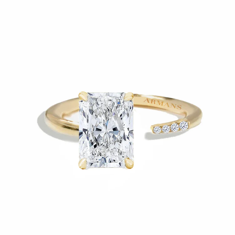 Radiant Diamond Split Engagement Ring