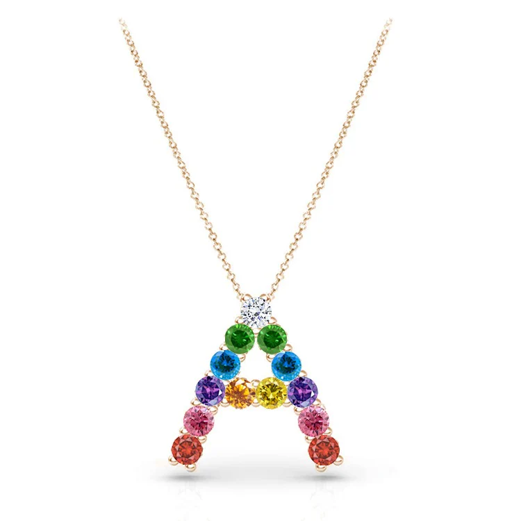Rainbow Initial Pendant - Image 2