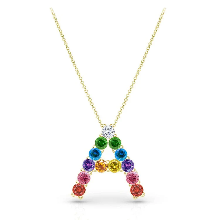 Rainbow Initial Pendant - Image 3