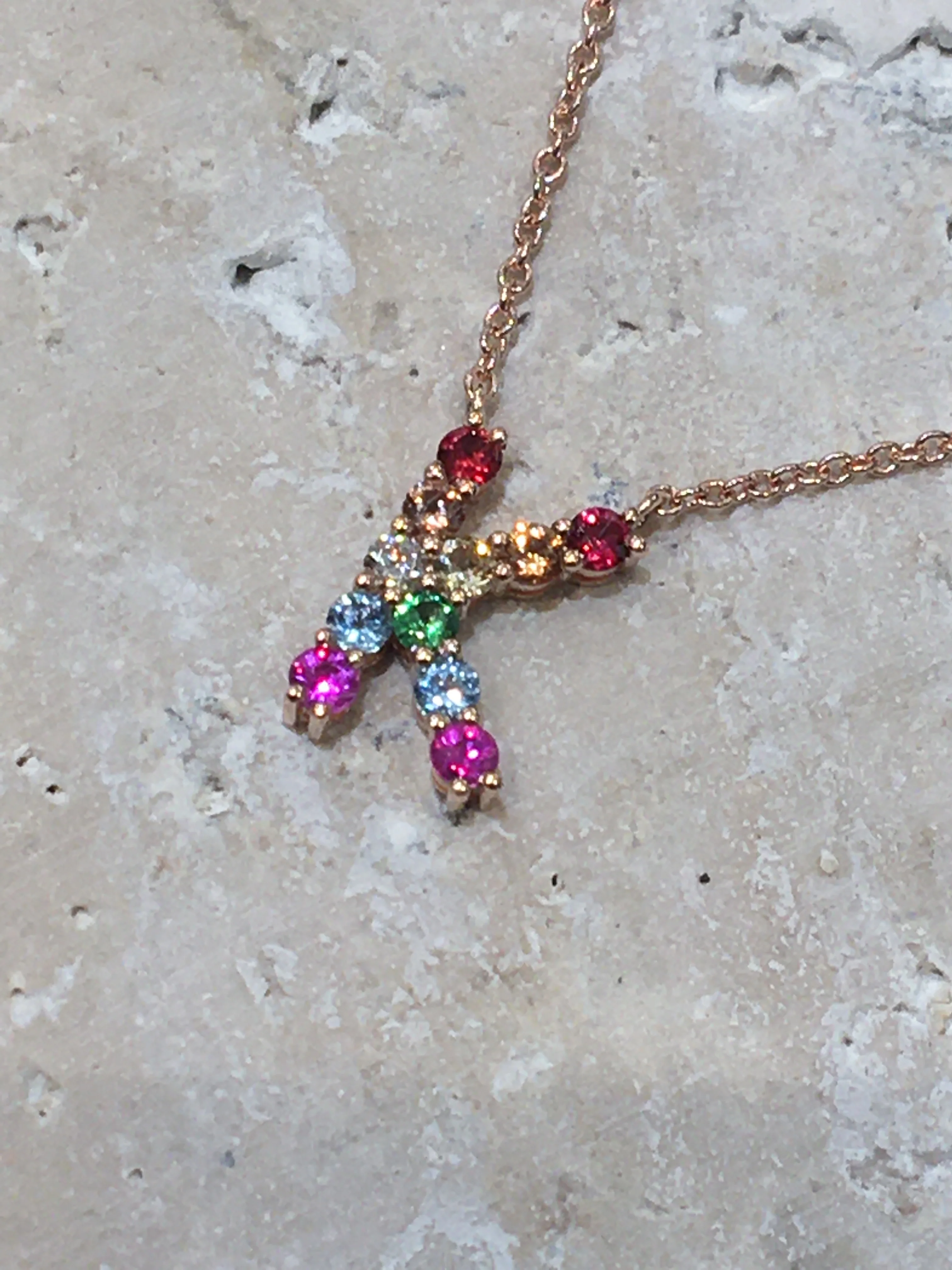 Rainbow Initial Pendant - Image 8