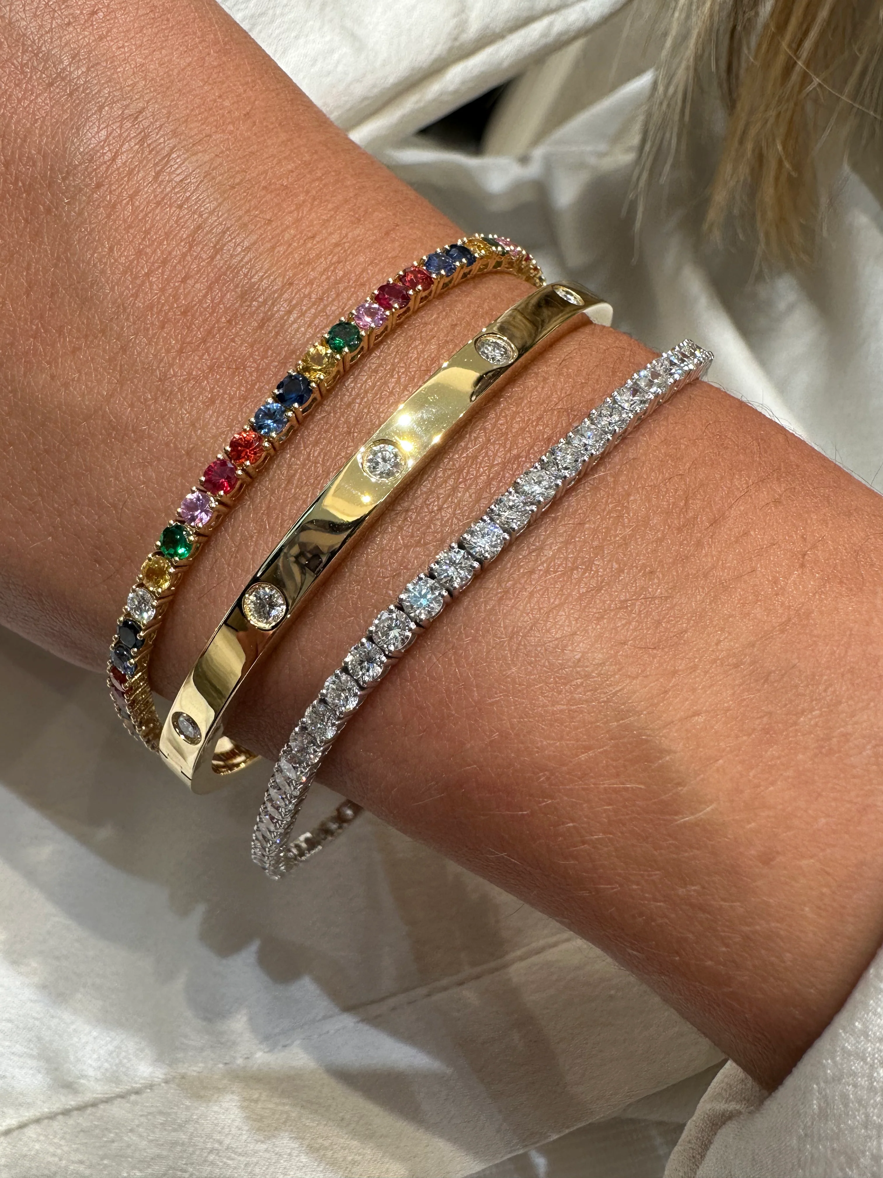 Rainbow Sapphire Tennis Bracelet - Image 3