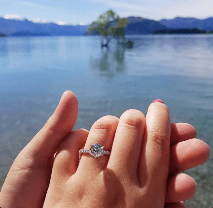 Round Allegra Lab Grown Engagement Ring - Image 3