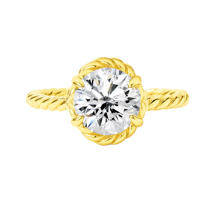 Round Cordelia Diamond Braided Engagement Ring