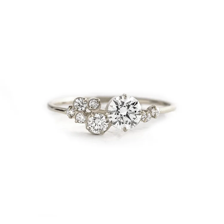 Round Diamond Cluster Ring - Image 2