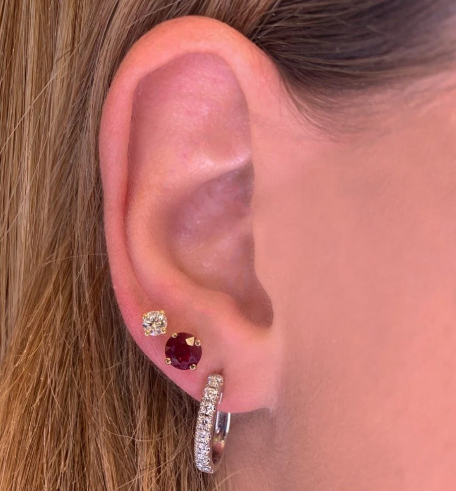 Round Diamond Studs - Image 8