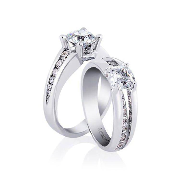 Round Eclipse Engagement Ring