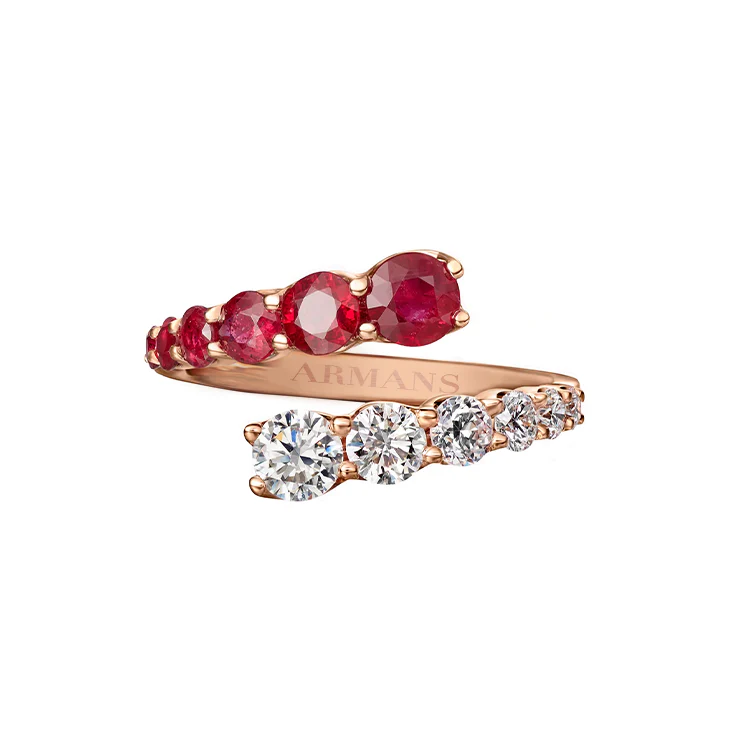Ruby and Diamond Wrap Ring - Image 3
