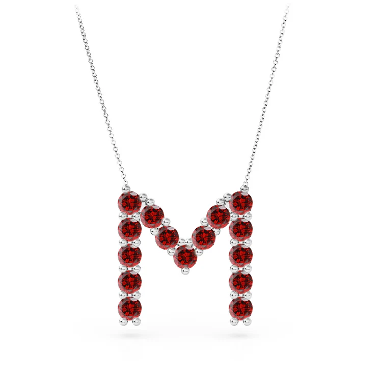 Ruby Initial Pendant - Image 2
