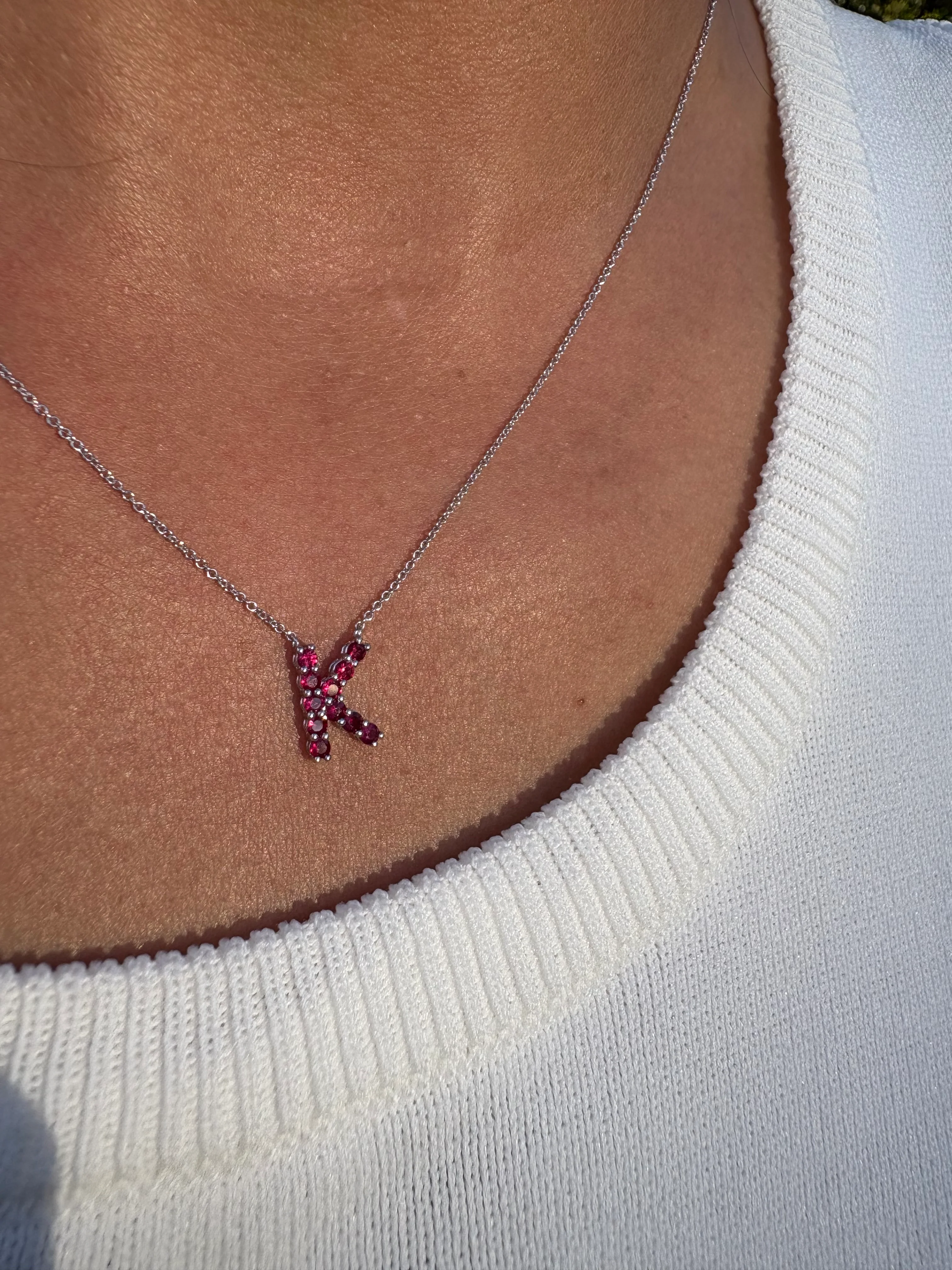 Ruby Initial Pendant - Image 4
