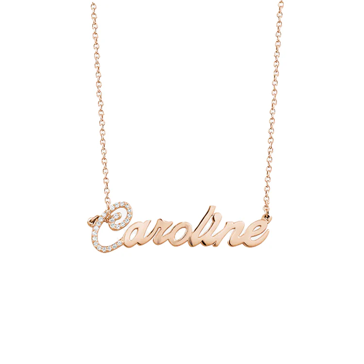 Script Name Necklace with Diamond Accent - Image 2