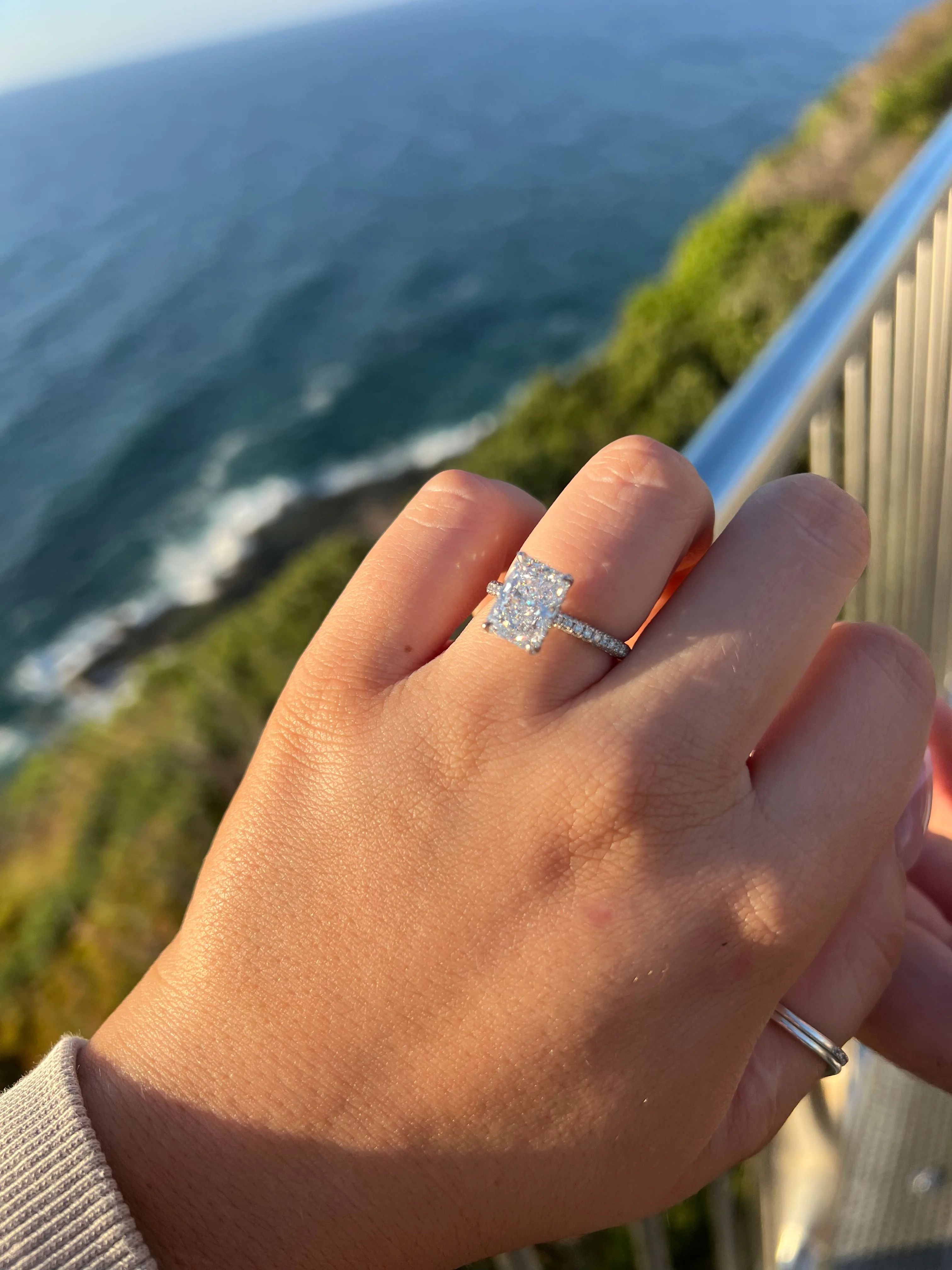 Snow White Lab Grown Engagement Ring - Image 5