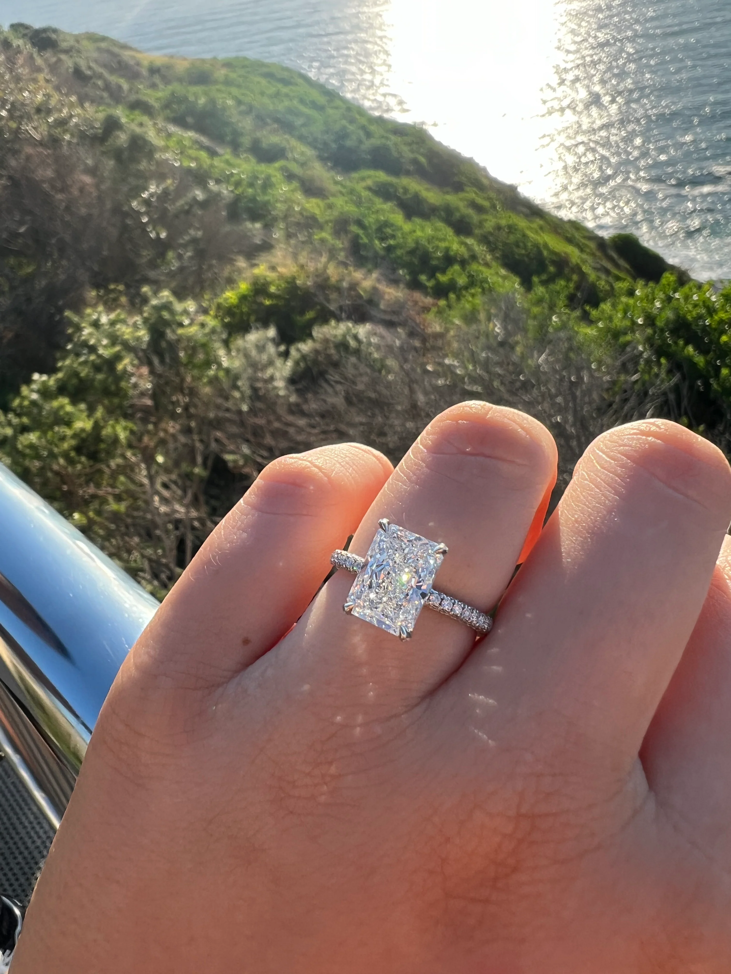 Snow White Lab Grown Engagement Ring - Image 6