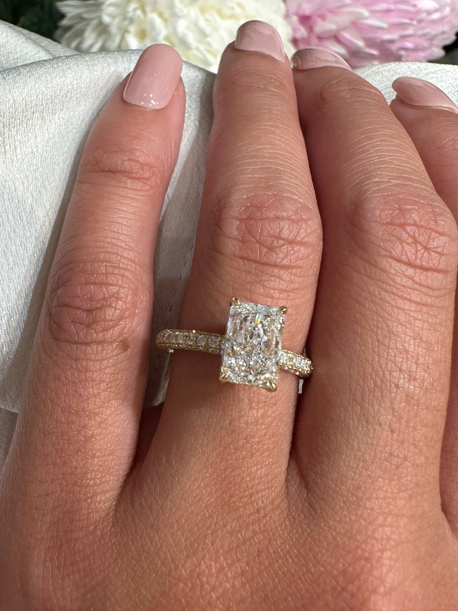 Snow White Lab Grown Engagement Ring - Image 8