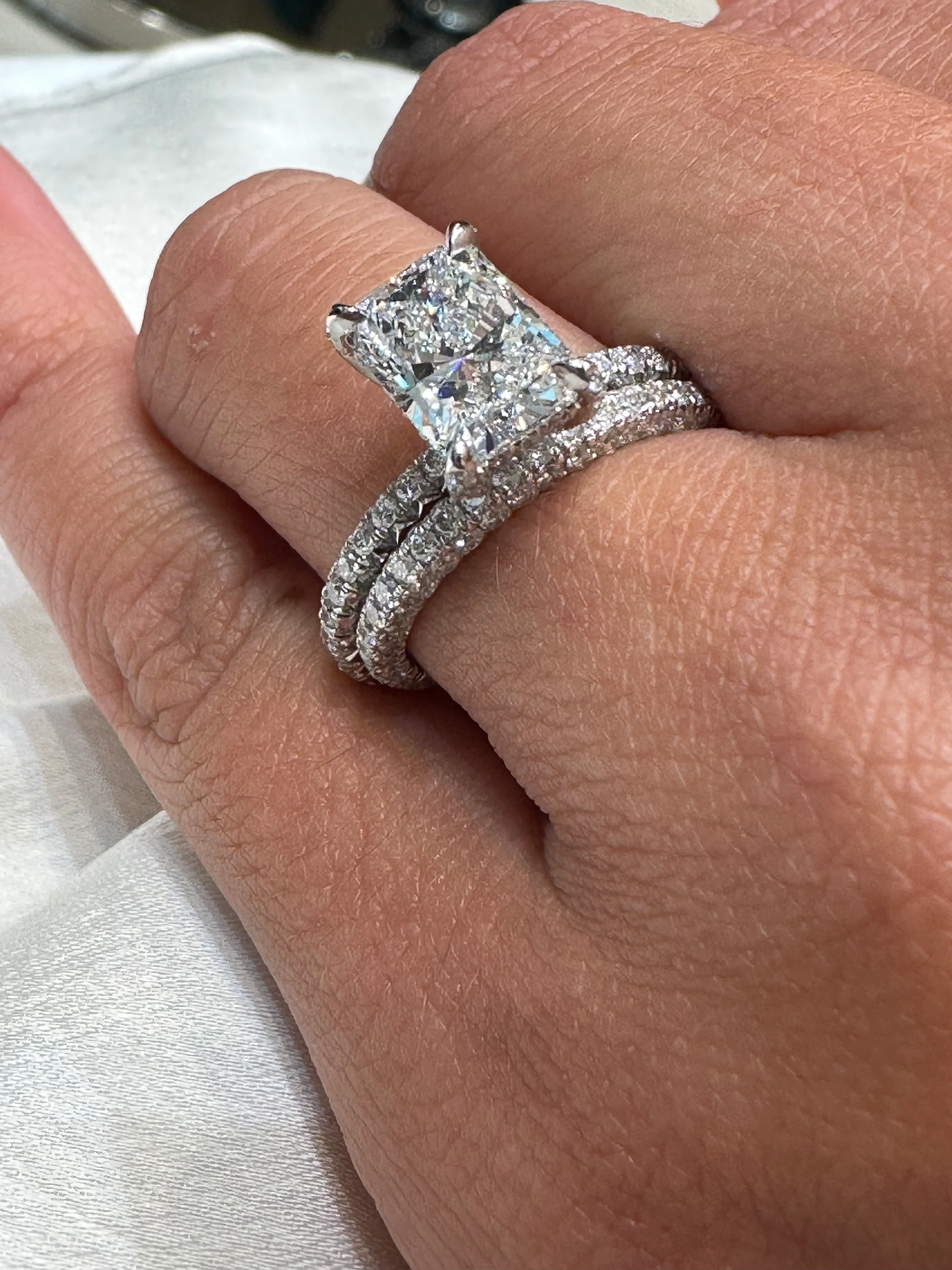 Snow White Lab Grown Engagement Ring - Image 9