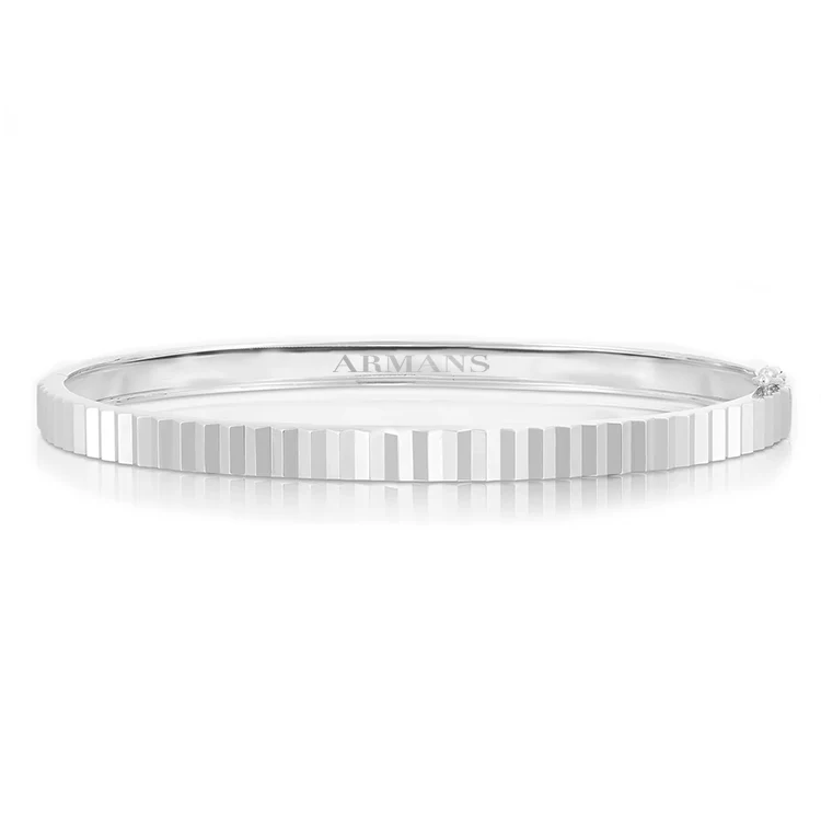 Solid Gold Fluted Bangle - Image 2
