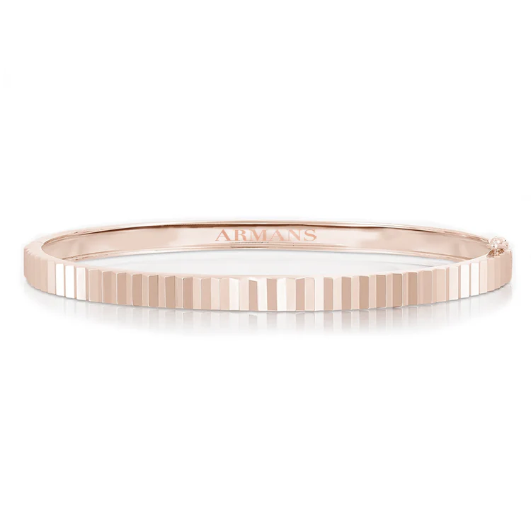 Solid Gold Fluted Bangle - Image 3