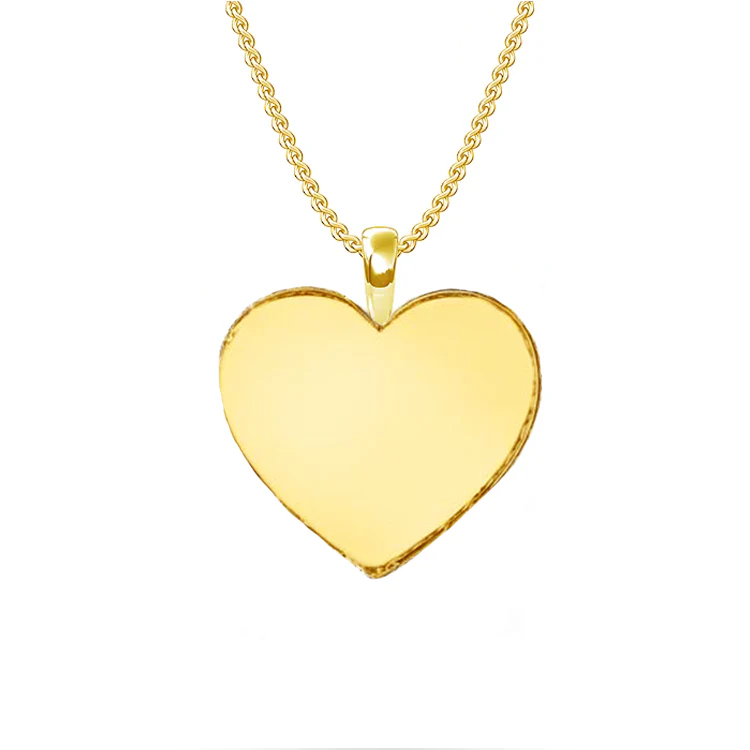 Solid Gold Heart Shaped Memorial Photo Necklace - Image 2