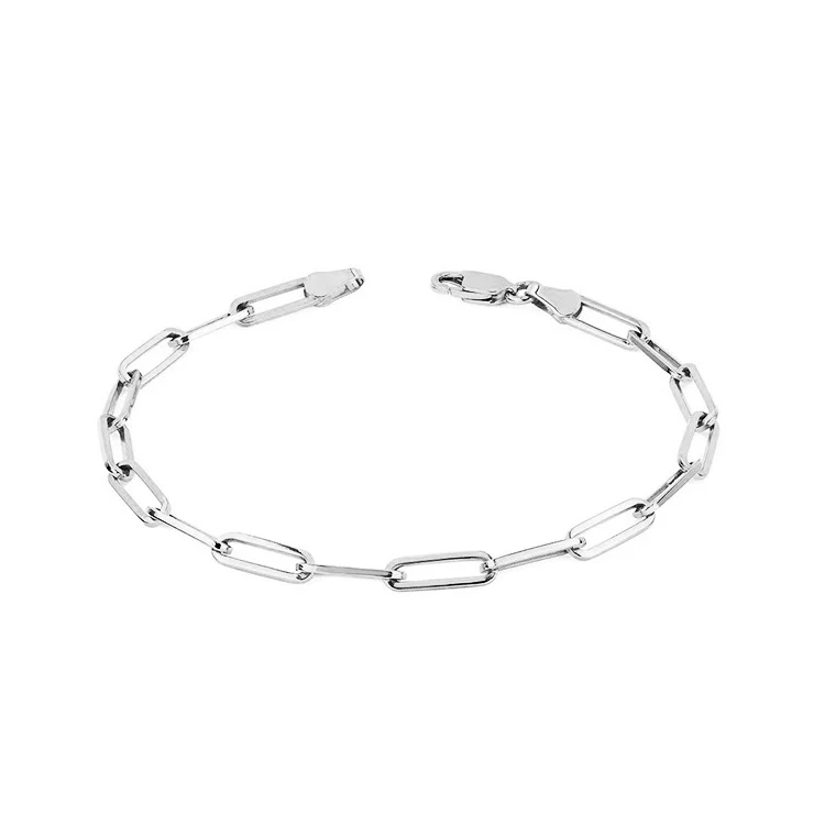 Solid Gold Paper Clip Bracelet - Image 3