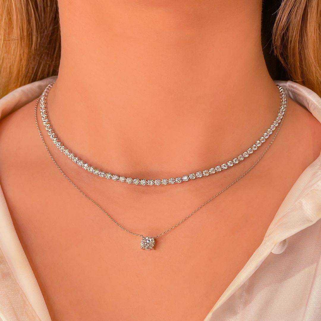 Solitaire Diamond Pendant - Image 6
