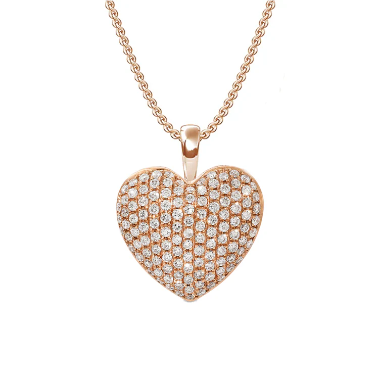 Sparkling Pavé Heart Necklace - Image 2