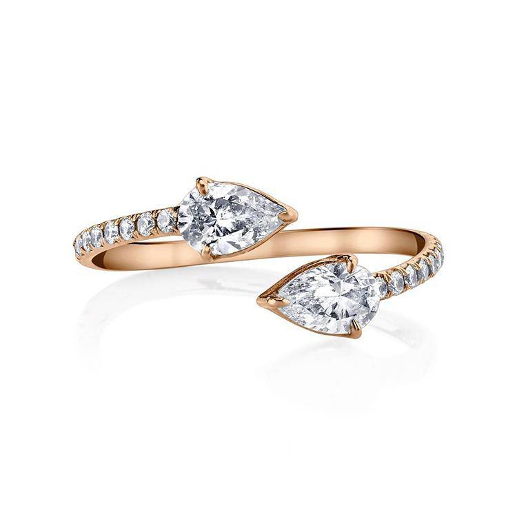Split Pear Lab Grown Diamond Ring