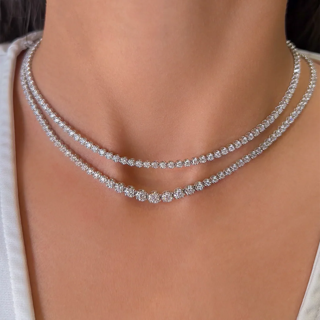 Tapered Tennis Necklace - Image 5