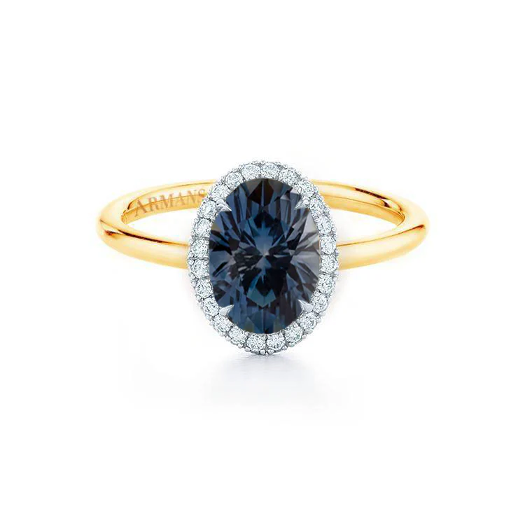 Teal Sapphire Kristina Engagement Ring - Image 3