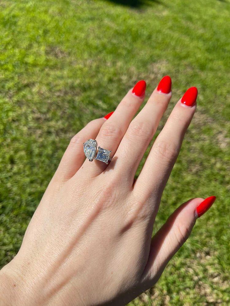 Twin Flame Two Stone Lab Grown Engagement Ring - Image 2