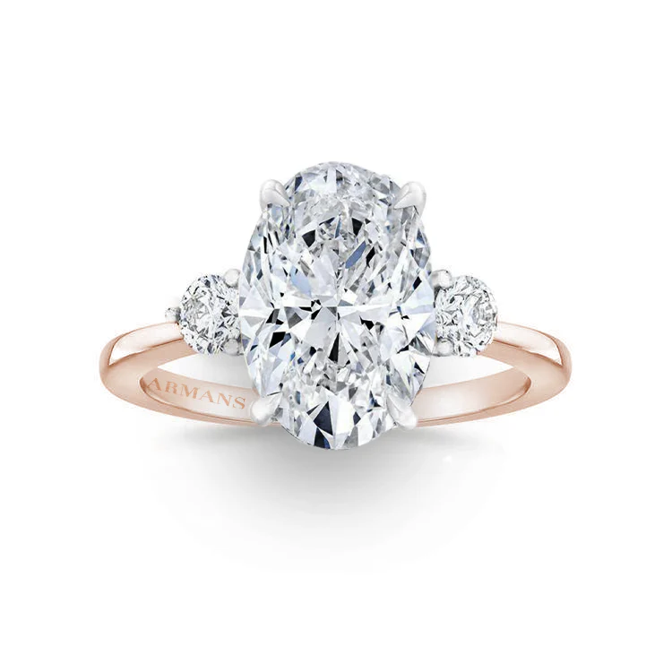 Whitney Three Stone Lab Grown Engagement Ring