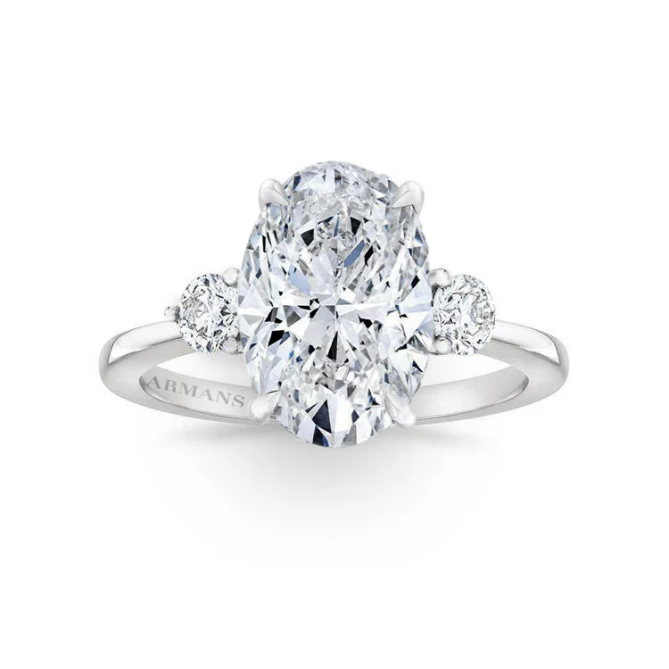 Whitney Three Stone Lab Grown Engagement Ring - Image 2